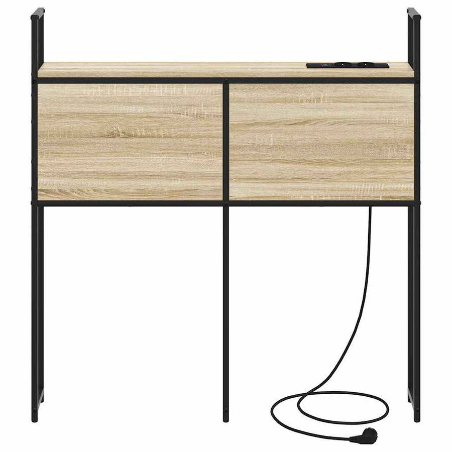 Opberghoofdbord met hoofdeinde met opslag Sonoma eiken 80 cm Bewerkt hout