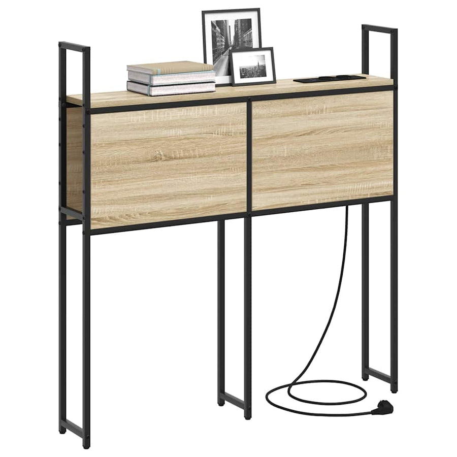 Opberghoofdbord met hoofdeinde met opslag Sonoma eiken 80 cm Bewerkt hout