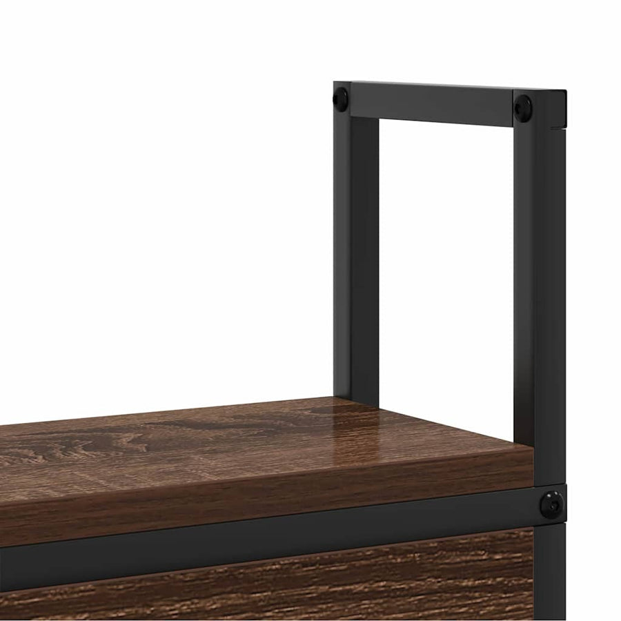 Opberghoofdbord bruin eikenkleur 80 cm Bewerkt hout
