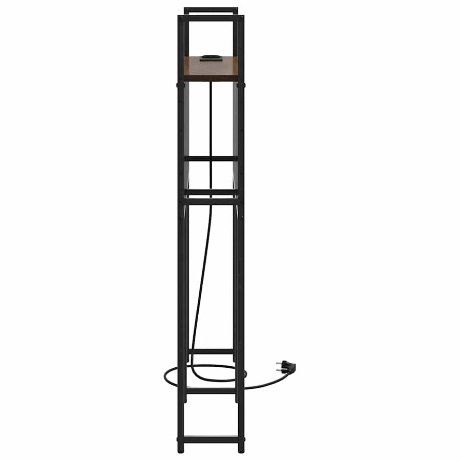 Opberghoofdbord bruin eikenkleur 80 cm Bewerkt hout