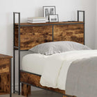 Storage Headboard with Charging Station Smoked Oak 93 x 15 x 98 cm