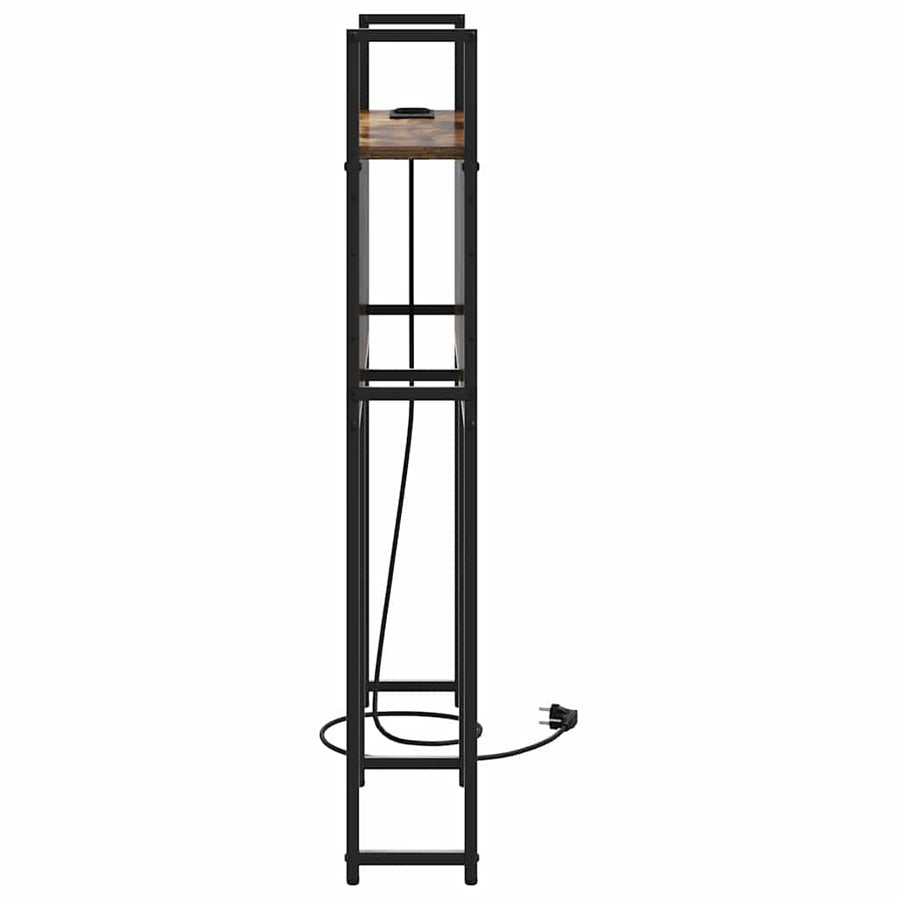 Opberghoofdbord Gerookt eiken 100 cm Bewerkt hout