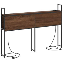 Opberghoofdbord bruin eikenkleur 140 cm Bewerkt hout