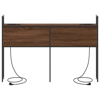 Opberghoofdbord bruin eikenkleur 140 cm Bewerkt hout