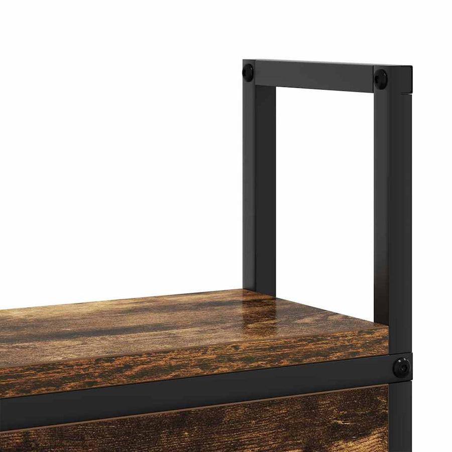 Opberghoofdbord Gerookt eiken 150 cm Bewerkt hout