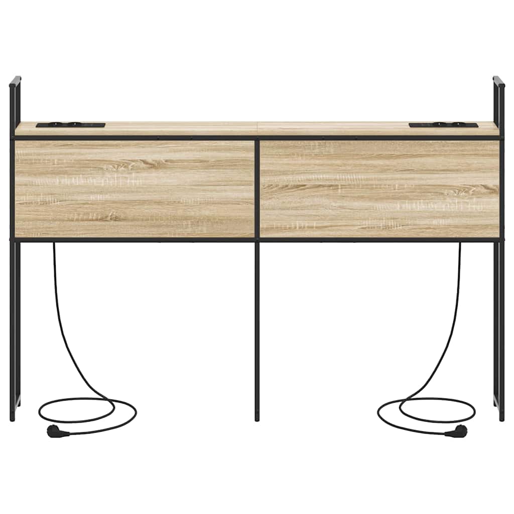 Opberghoofdbord met hoofdeinde met opslag Sonoma eiken 160 cm Bewerkt hout