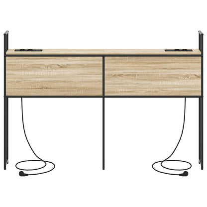 Opberghoofdbord met hoofdeinde met opslag Sonoma eiken 160 cm Bewerkt hout