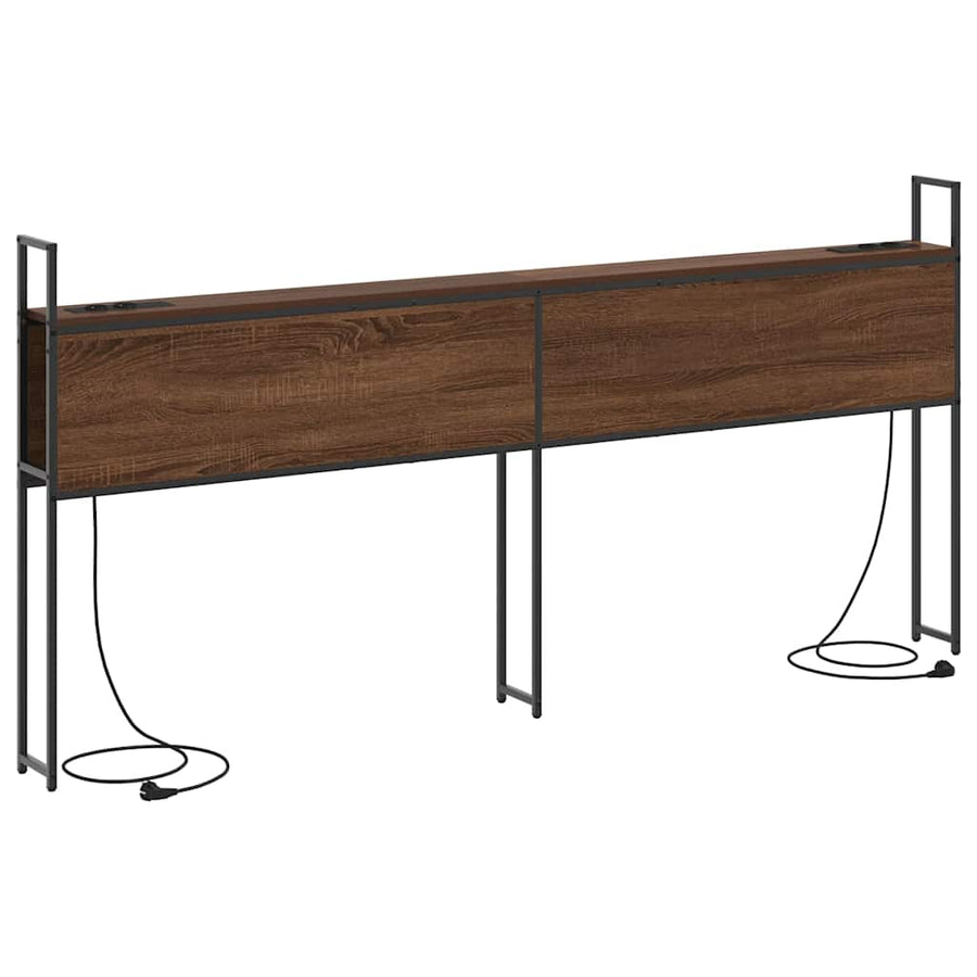 Opberghoofdbord bruin eikenkleur 180 cm Bewerkt hout