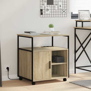 Kast met wielen 61x46x67 cm Sonoma eiken