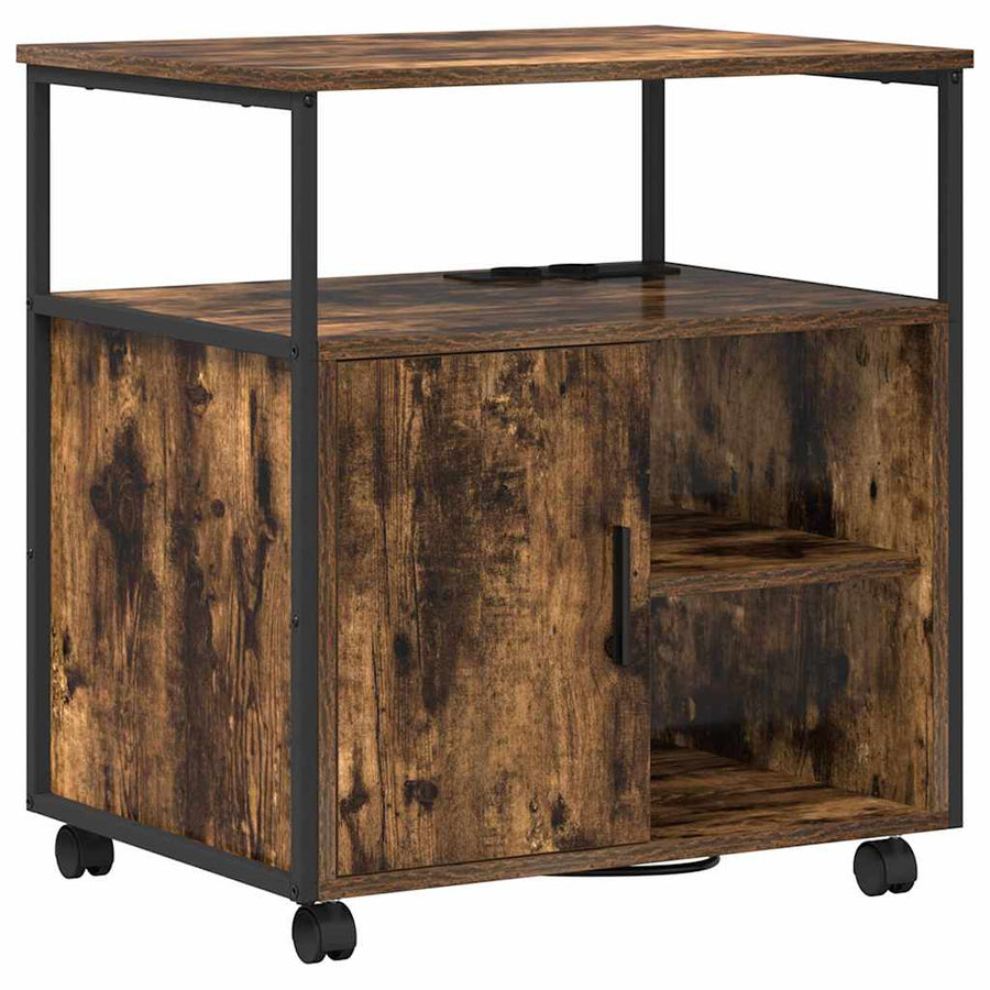 Kantoor kast Gerookt eiken 60 x 46 x 67 cm Bewerkt hout