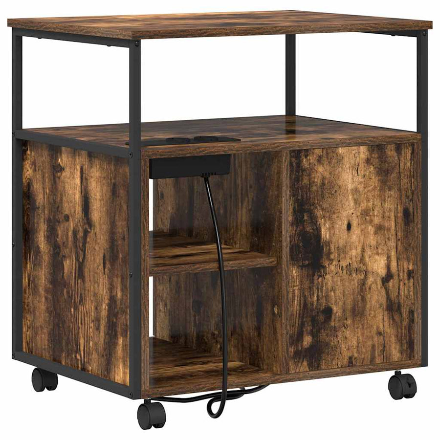 Kantoor kast Gerookt eiken 60 x 46 x 67 cm Bewerkt hout