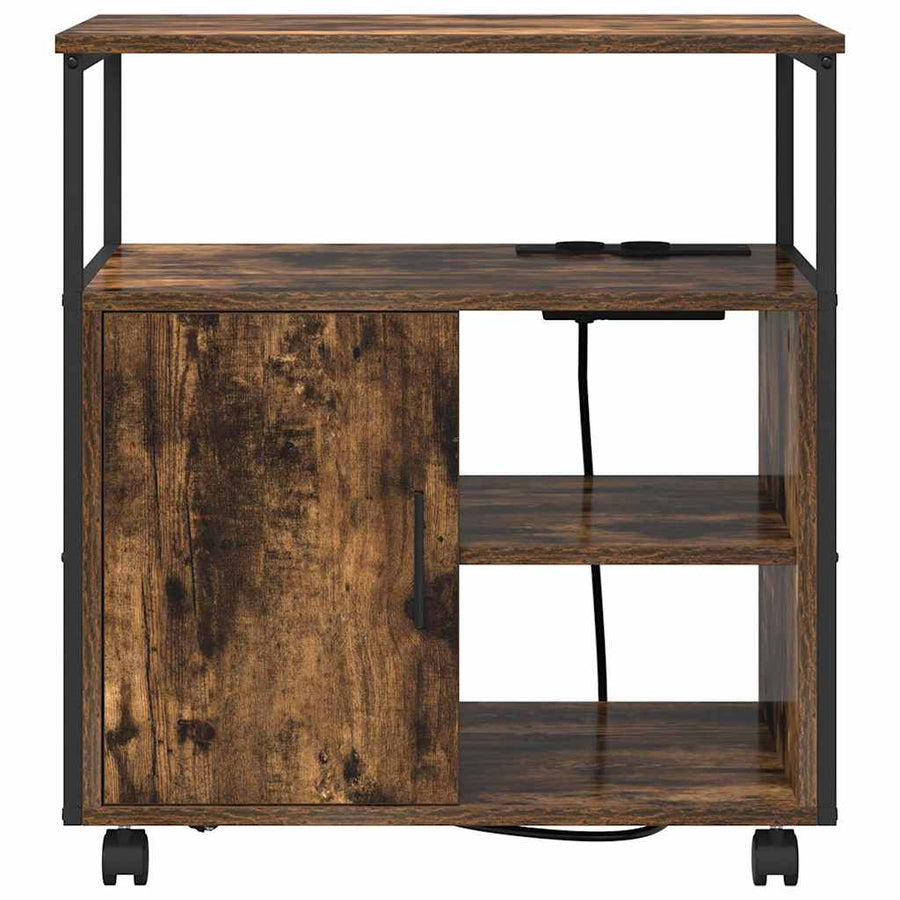 Kantoor kast Gerookt eiken 60 x 46 x 67 cm Bewerkt hout