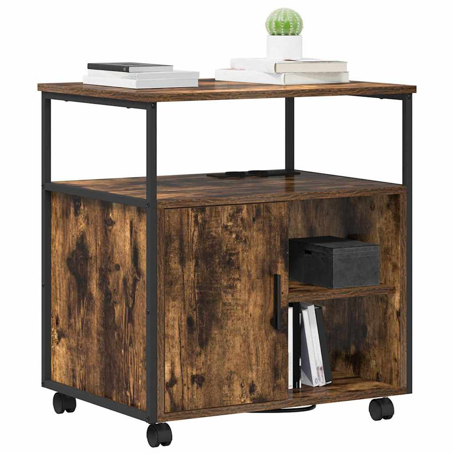 Kantoor kast Gerookt eiken 60 x 46 x 67 cm Bewerkt hout