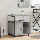 Kantoor kast met wielen 61x46x67 cm grijs