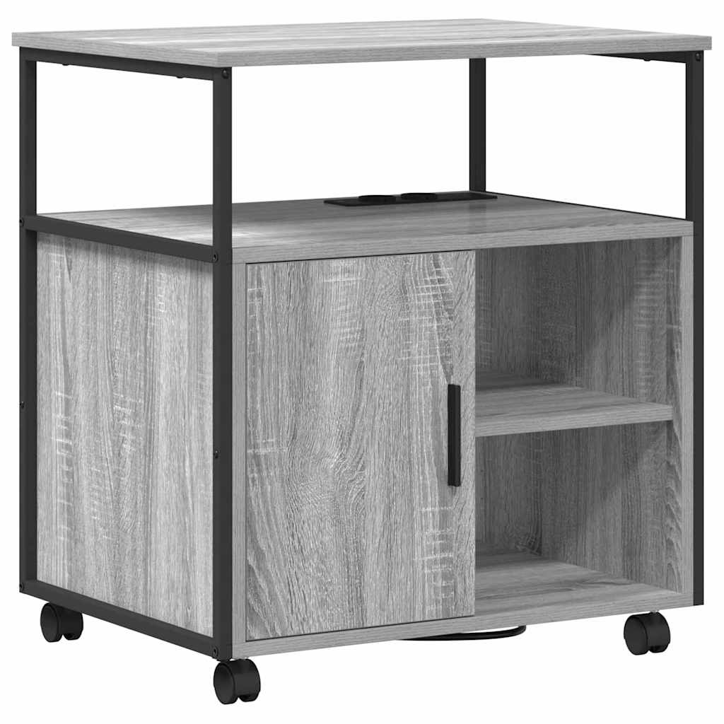 Kantoor kast met wiel Grijs sonoma 60 x 46 x 67 cm Bewerkt hout