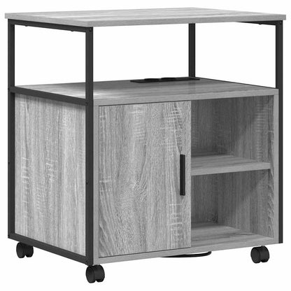 Kantoor kast met wiel Grijs sonoma 60 x 46 x 67 cm Bewerkt hout
