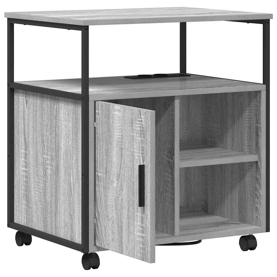 Kantoor kast met wiel Grijs sonoma 60 x 46 x 67 cm Bewerkt hout