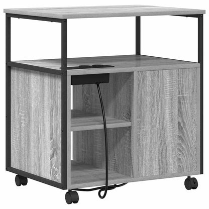 Kantoor kast met wiel Grijs sonoma 60 x 46 x 67 cm Bewerkt hout