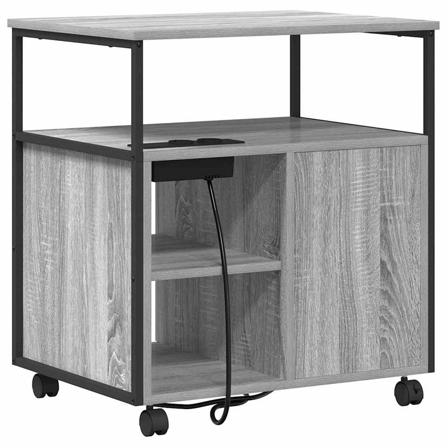 Kantoor kast met wiel Grijs sonoma 60 x 46 x 67 cm Bewerkt hout
