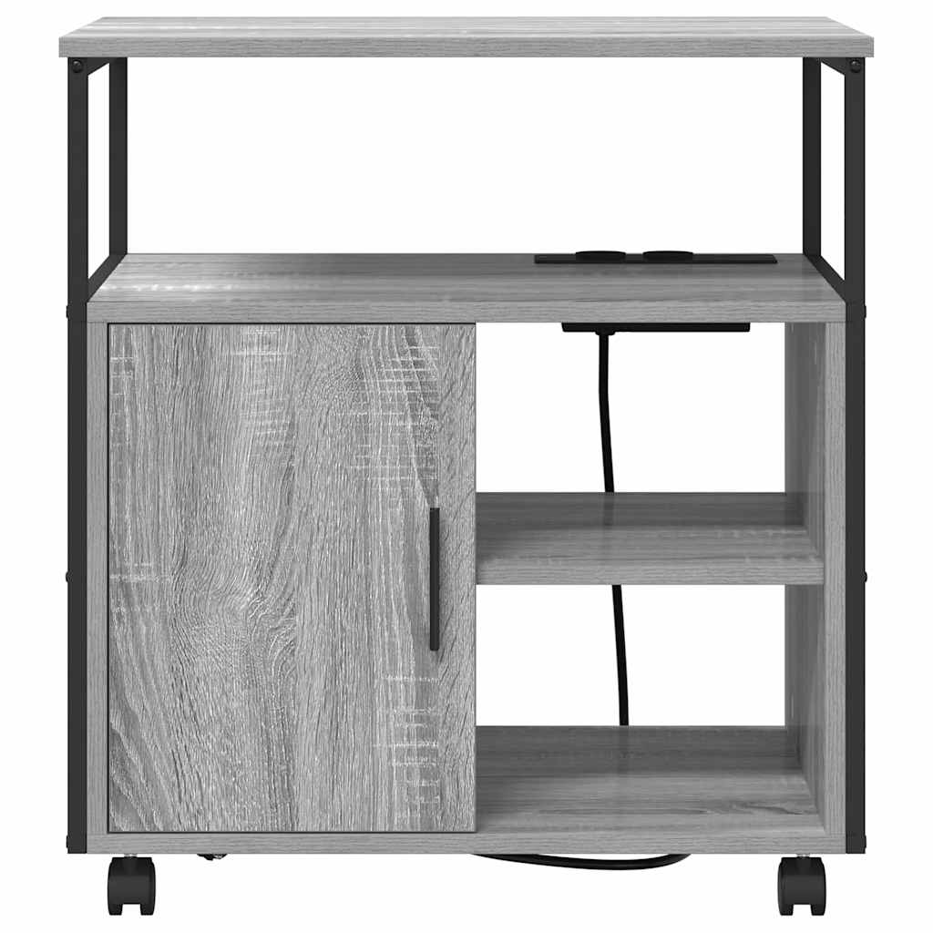 Kantoor kast met wiel Grijs sonoma 60 x 46 x 67 cm Bewerkt hout