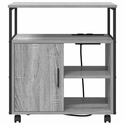 Kantoor kast met wiel Grijs sonoma 60 x 46 x 67 cm Bewerkt hout