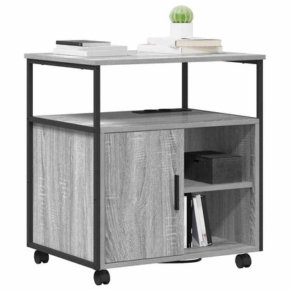Kantoor kast met wiel Grijs sonoma 60 x 46 x 67 cm Bewerkt hout