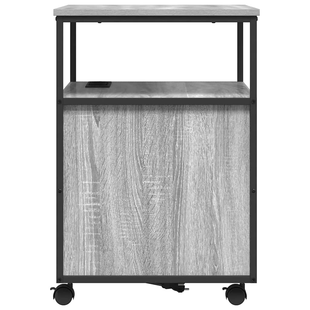 Kantoor kast met wiel Grijs sonoma 60 x 46 x 67 cm Bewerkt hout