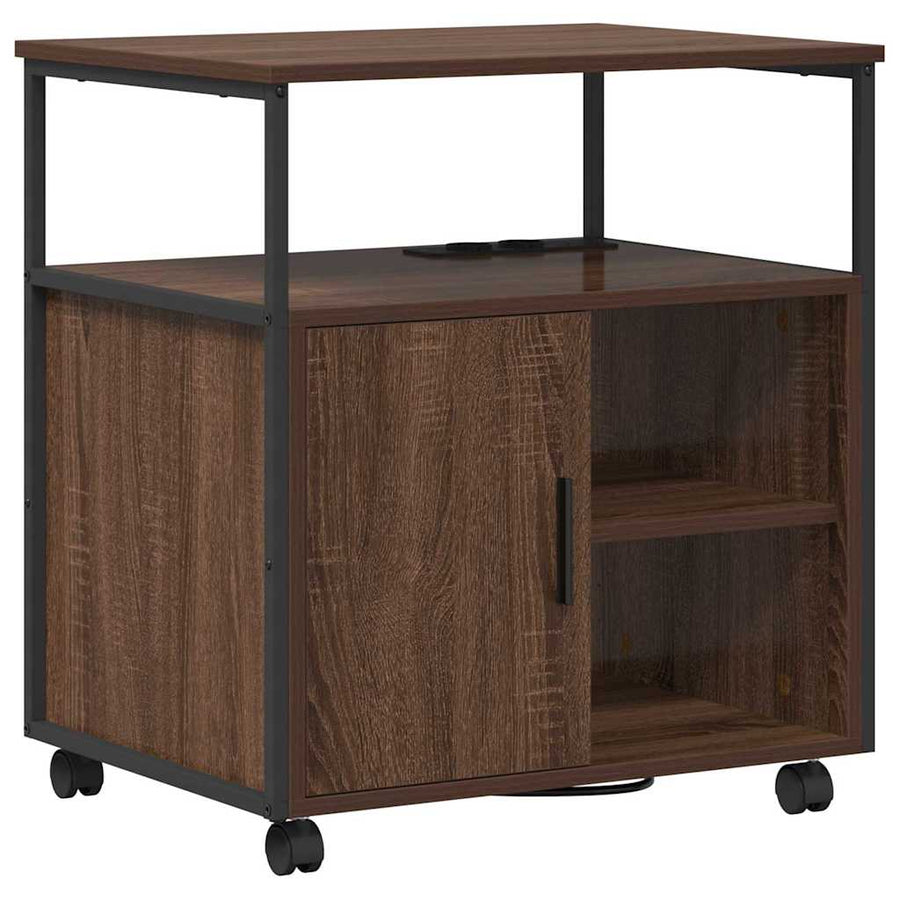 Kantoor kast bruin eikenkleur 60 x 46 x 67 cm Bewerkt hout