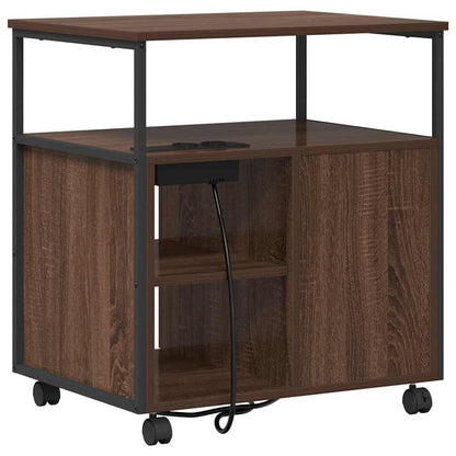 Kantoor kast bruin eikenkleur 60 x 46 x 67 cm Bewerkt hout
