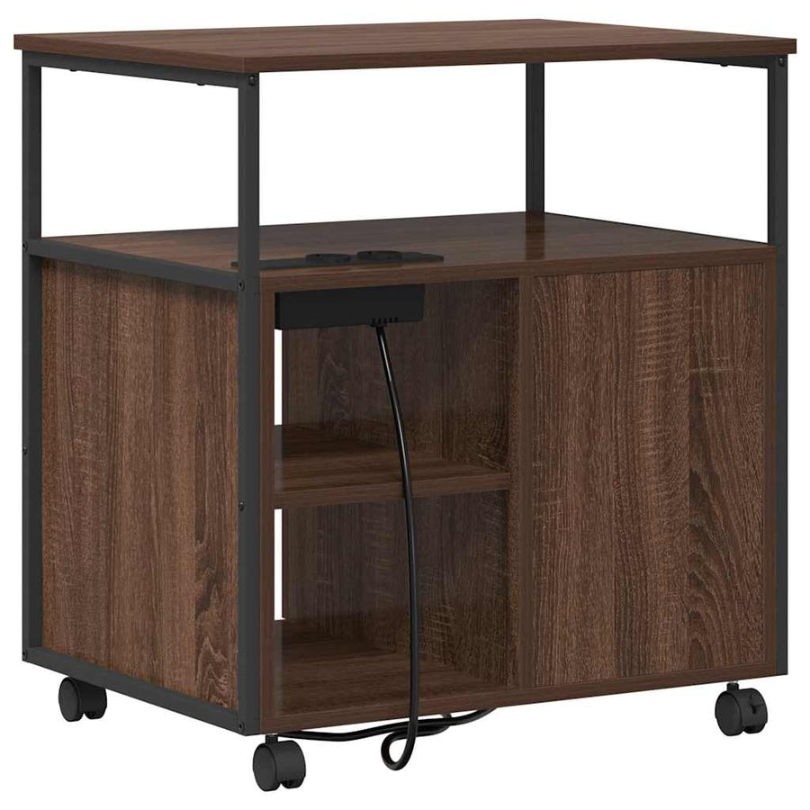 Kantoor kast bruin eikenkleur 60 x 46 x 67 cm Bewerkt hout
