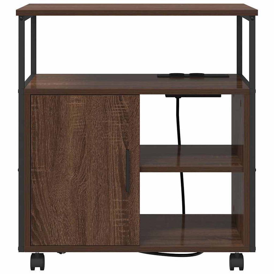 Kantoor kast bruin eikenkleur 60 x 46 x 67 cm Bewerkt hout