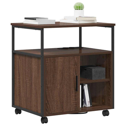 Kantoor kast bruin eikenkleur 60 x 46 x 67 cm Bewerkt hout
