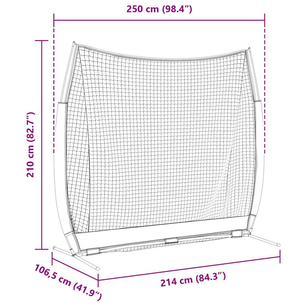 Golf Trainingshulpmiddelen Zwart 214 x 106.5 x 210 cm Polyester