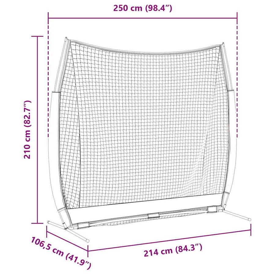 Golf Trainingshulpmiddelen Zwart 214 x 106.5 x 210 cm Polyester