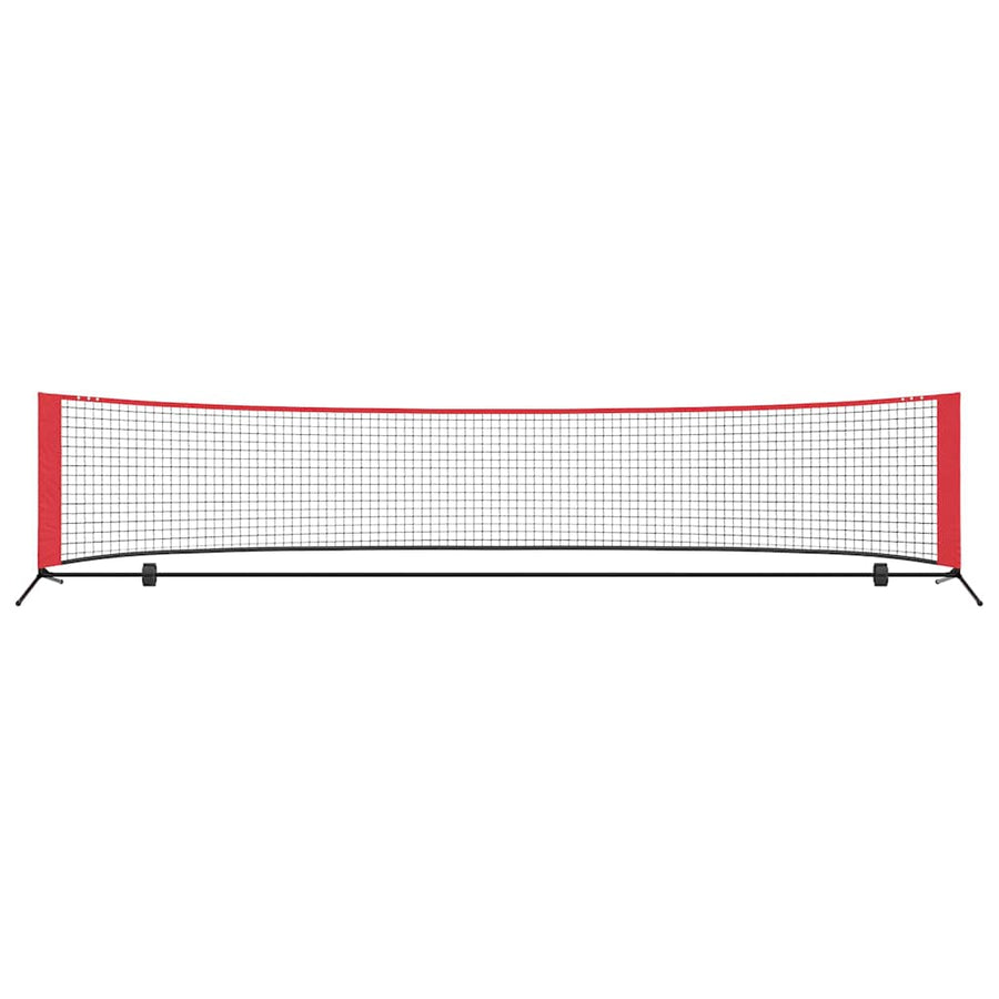 Tennisnet Zwart en rood 396 x 92 x 87 cm Polyester