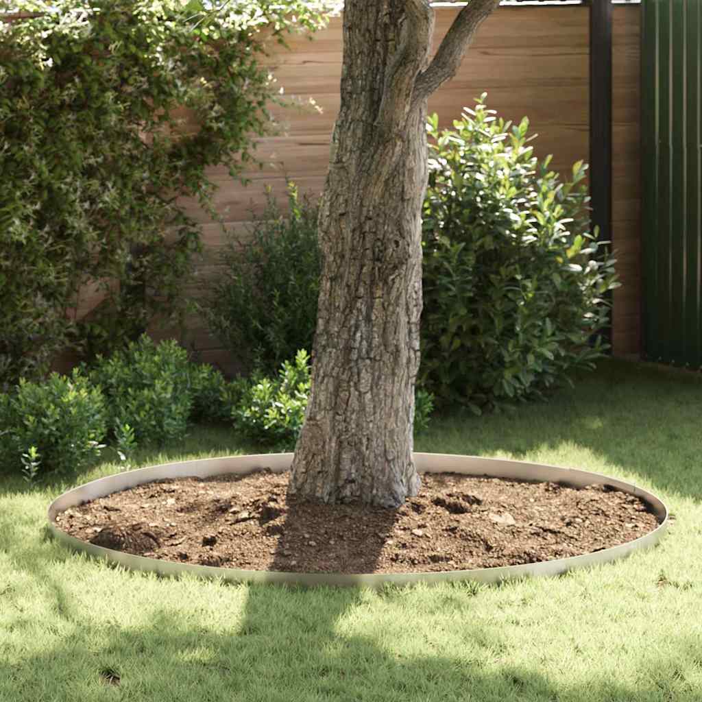 Tuin Grasperkafwerking 4 pcs Zilver 450 x 10 cm Roestvrij staal