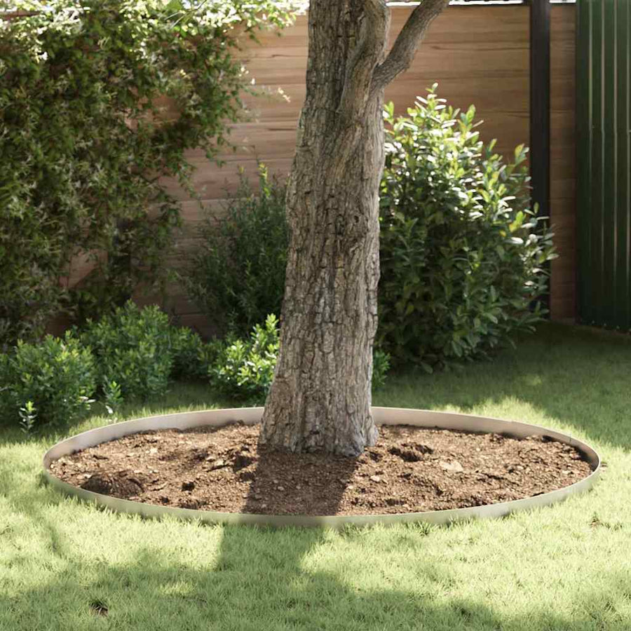 Tuin Grasperkafwerking 4 pcs Zilver 450 x 10 cm Roestvrij staal