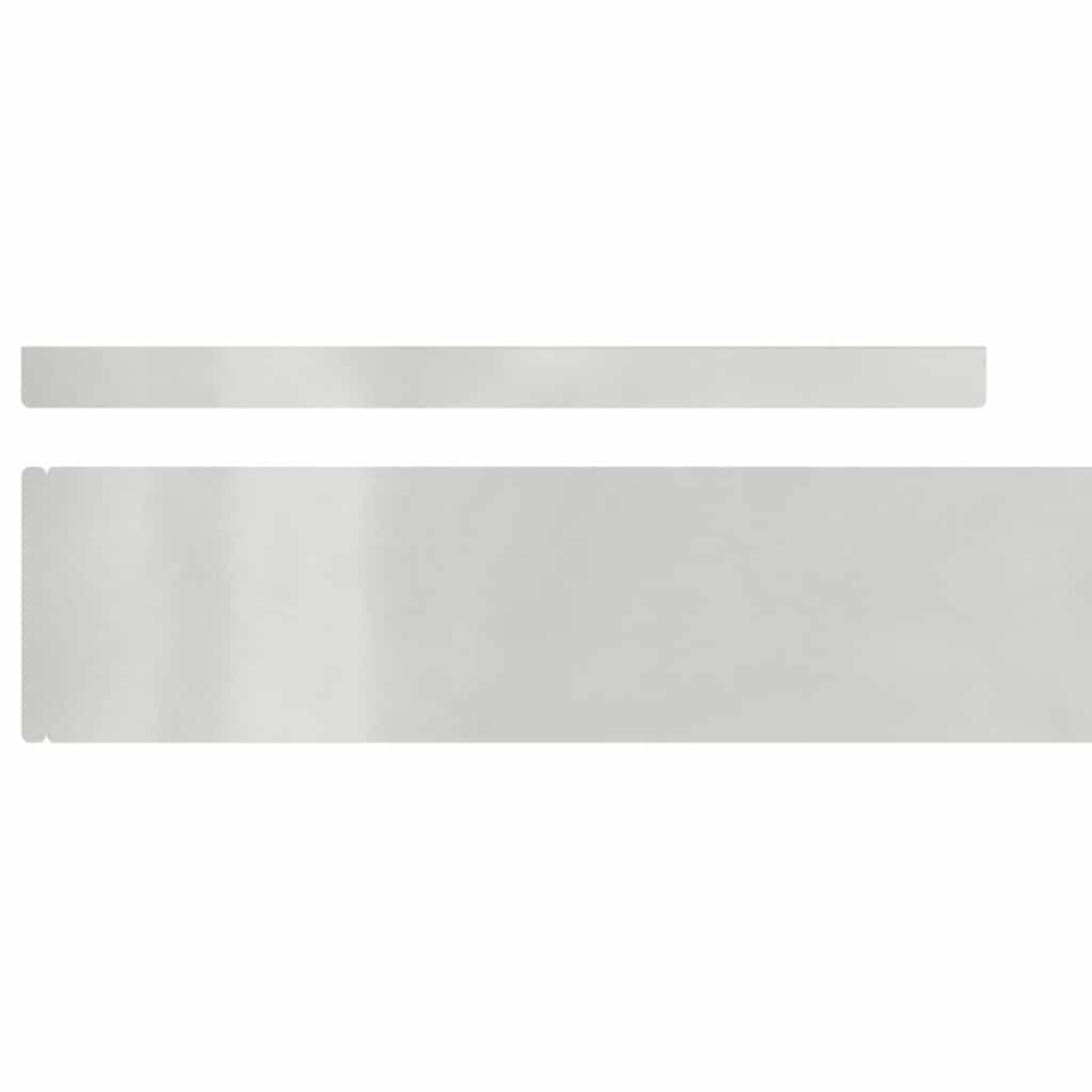 Tuin Grasperkafwerking 4 pcs Zilver 450 x 10 cm Roestvrij staal