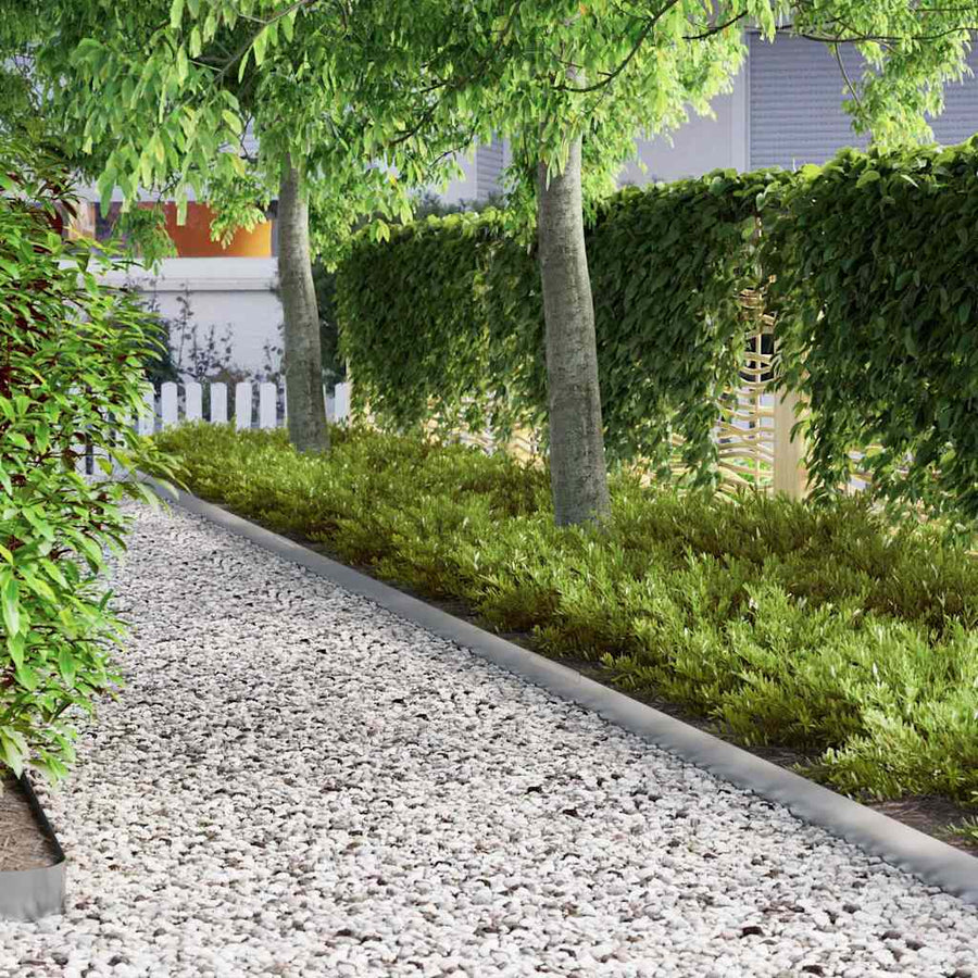 Tuin Grasperkafwerking 4 pcs Zilver 450 x 10 cm
