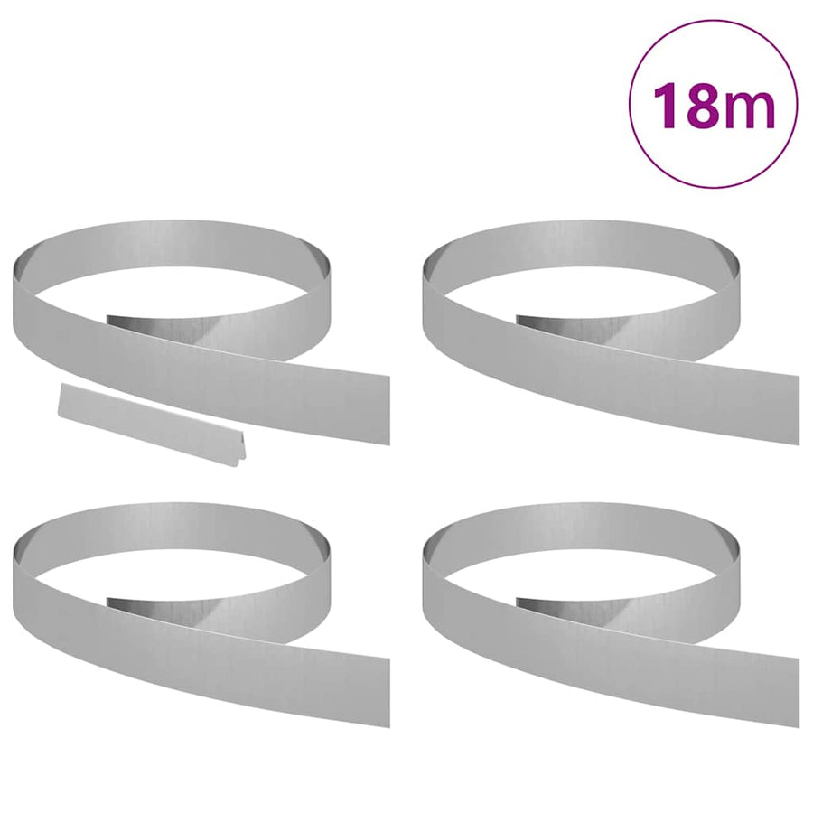 Tuin Grasperkafwerking 4 pcs Zilver 450 x 10 cm