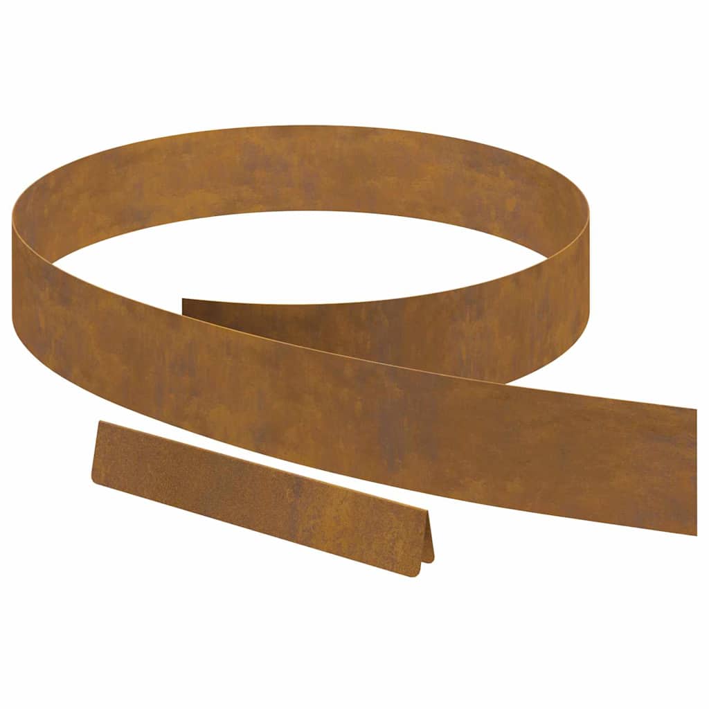 Tuin Grasperkafwerking Roestig 450 x 10 cm Cortenstaal