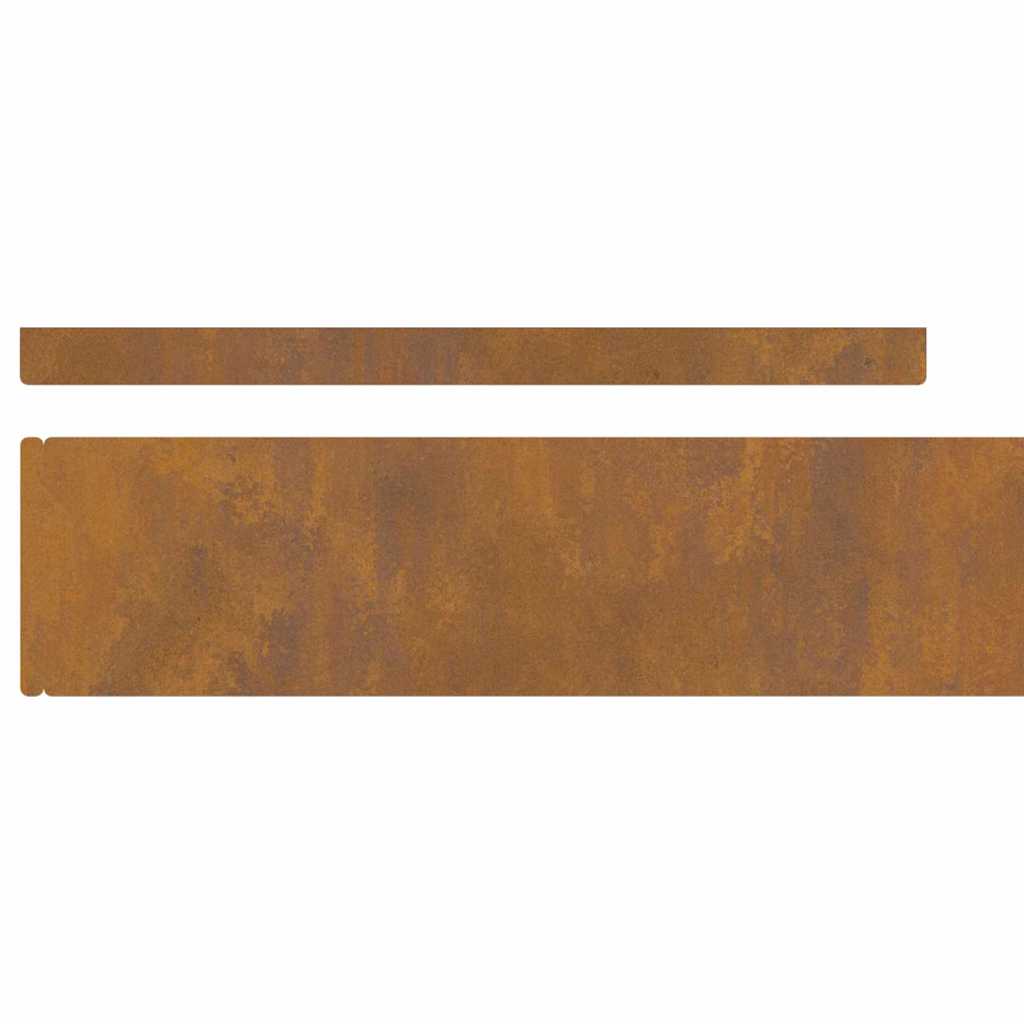 Tuin Grasperkafwerking Roestig 450 x 10 cm Cortenstaal