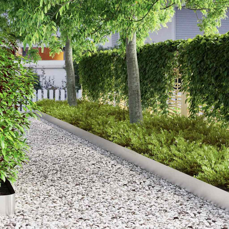Tuin Grasperkafwerking Zilver 450 x 15 cm Roestvrij staal