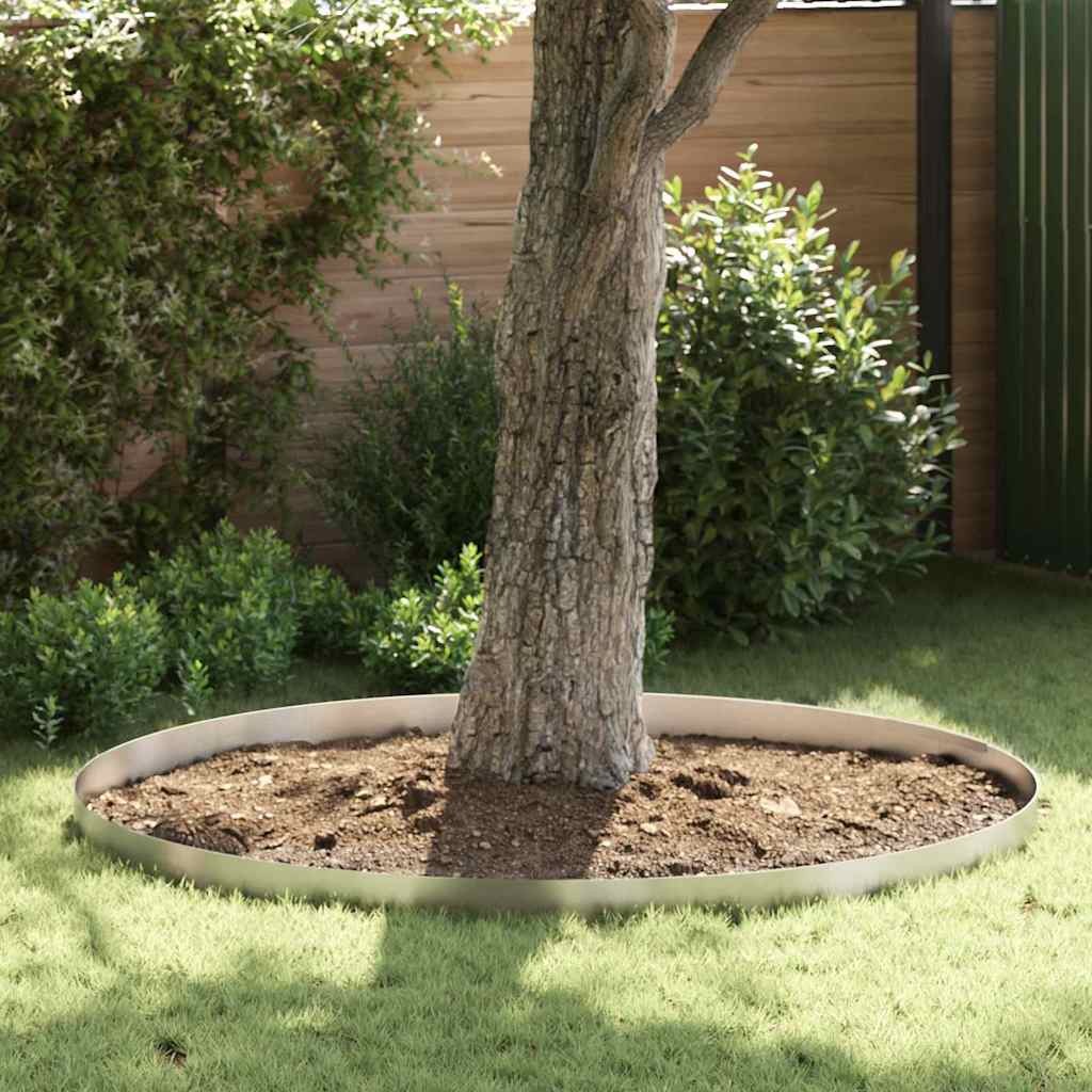 Tuin Grasperkafwerking 4 pcs Zilver 450 x 15 cm Roestvrij staal