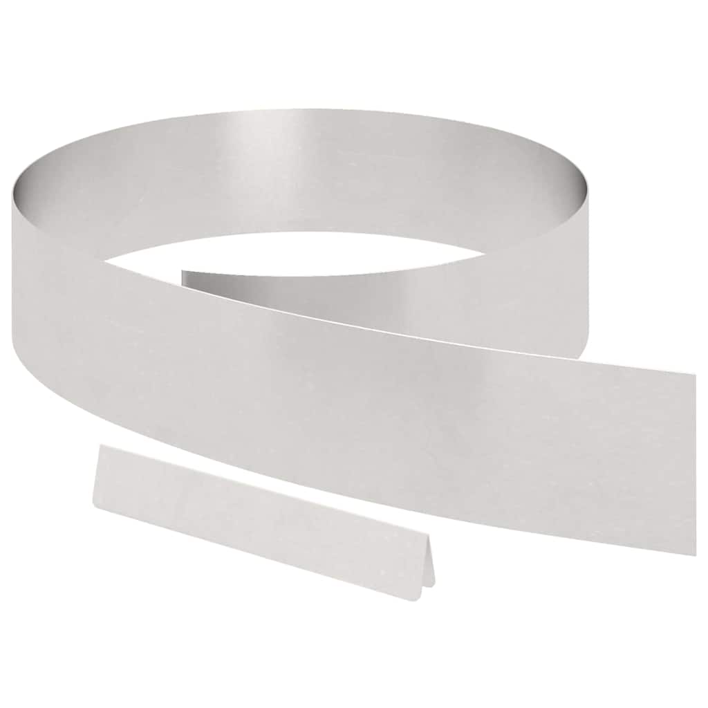 Tuin Grasperkafwerking 4 pcs Zilver 450 x 15 cm Roestvrij staal