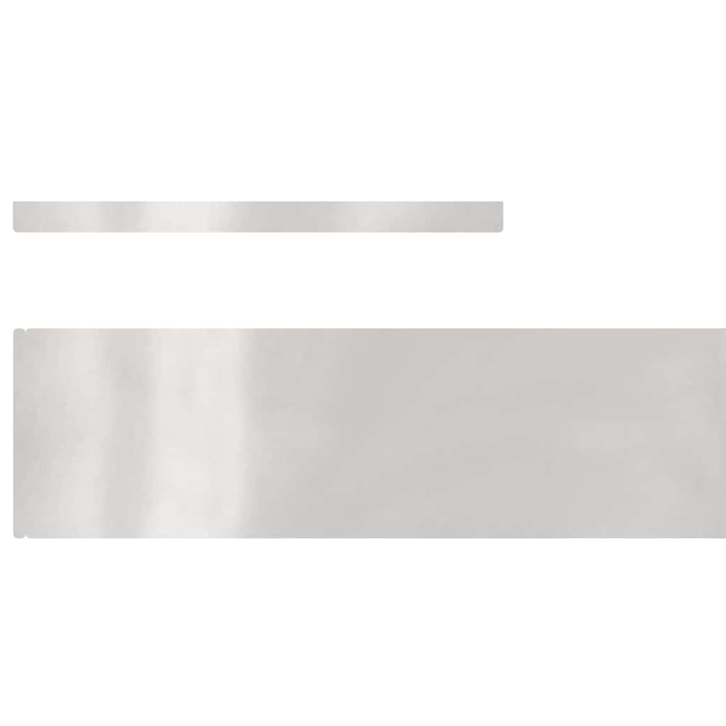 Tuin Grasperkafwerking 4 pcs Zilver 450 x 15 cm Roestvrij staal
