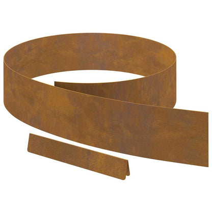 Tuin Grasperkafwerking 4 pcs Roestig 450 x 15 cm Cortenstaal