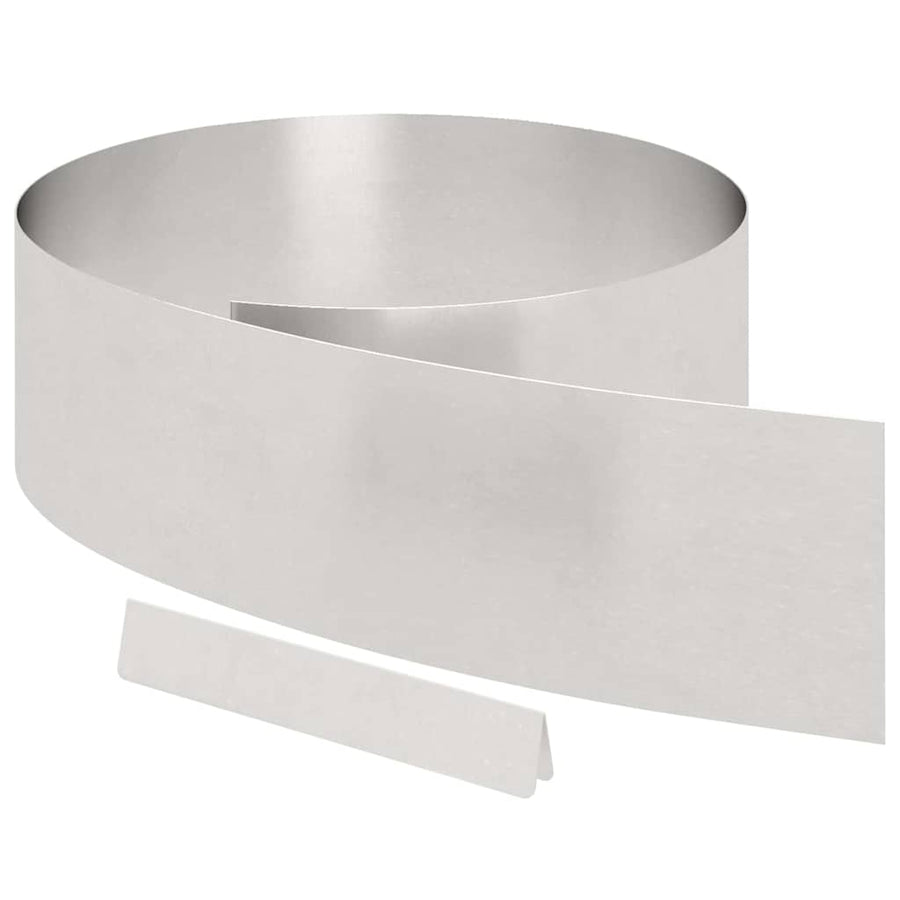 Tuin Grasperkafwerking Zilver 450 x 20 cm Roestvrij staal