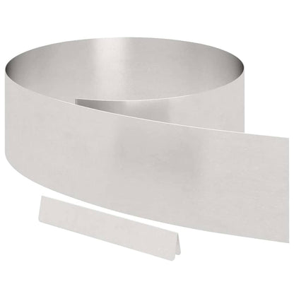 Tuin Grasperkafwerking 4 pcs Zilver 450 x 20 cm Roestvrij staal