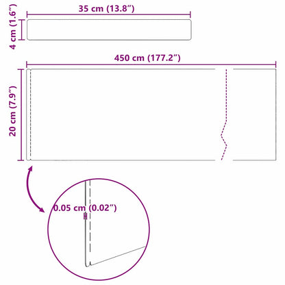 Tuin Grasperkafwerking 4 pcs Zilver 450 x 20 cm
